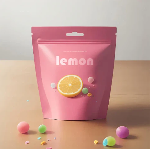 Kantong Makanan Plastik Populer Ritsleting Kantong Plastik Pola Kustom Kemasan Kantong Makanan Plastik